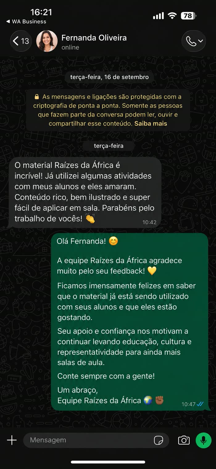 Depoimento de Fernanda Oliveira sobre o conteúdo ilustrado do material